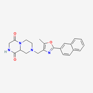 8-{[5-methyl-2-(2-naphthyl)-1,3-oxazol-4-yl]methyl}tetrahydro-2H-pyrazino[1,2-a]pyrazine-1,4(3H,6H)-dione