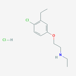 molecular formula C12H19Cl2NO B5451060 2-(4-chloro-3-ethylphenoxy)-N-ethylethanamine;hydrochloride 