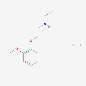 molecular formula C12H20ClNO2 B5451062 N-ethyl-2-(2-methoxy-4-methylphenoxy)ethanamine;hydrochloride 