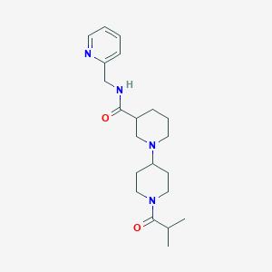 molecular formula C21H32N4O2 B5451068 1'-isobutyryl-N-(pyridin-2-ylmethyl)-1,4'-bipiperidine-3-carboxamide 