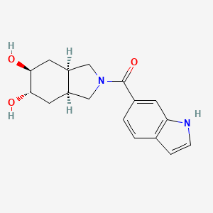 [(3aR,5S,6S,7aS)-5,6-dihydroxy-1,3,3a,4,5,6,7,7a-octahydroisoindol-2-yl]-(1H-indol-6-yl)methanone