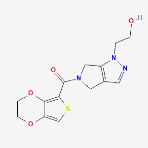 molecular formula C14H15N3O4S B5451093 2-[5-(2,3-dihydrothieno[3,4-b][1,4]dioxin-5-ylcarbonyl)-5,6-dihydropyrrolo[3,4-c]pyrazol-1(4H)-yl]ethanol 