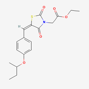 ethyl {(5E)-5-[4-(butan-2-yloxy)benzylidene]-2,4-dioxo-1,3-thiazolidin-3-yl}acetate