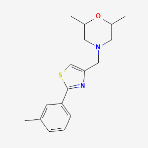 2,6-dimethyl-4-{[2-(3-methylphenyl)-1,3-thiazol-4-yl]methyl}morpholine