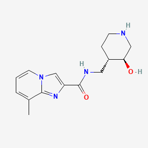 N-{[(3S*,4S*)-3-hydroxypiperidin-4-yl]methyl}-8-methylimidazo[1,2-a]pyridine-2-carboxamide