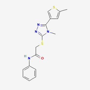 2-{[4-METHYL-5-(5-METHYL-3-THIENYL)-4H-1,2,4-TRIAZOL-3-YL]SULFANYL}-N-PHENYLACETAMIDE