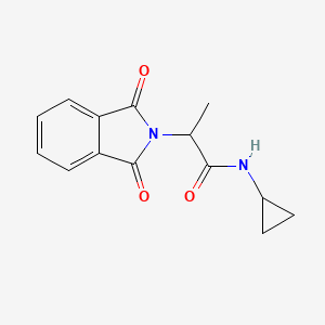 molecular formula C14H14N2O3 B5451171 N-CYCLOPROPYL-2-(1,3-DIOXO-2,3-DIHYDRO-1H-ISOINDOL-2-YL)PROPANAMIDE 