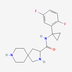 molecular formula C18H23F2N3O B5451187 N-[1-(2,5-difluorophenyl)cyclopropyl]-2,8-diazaspiro[4.5]decane-3-carboxamide dihydrochloride 