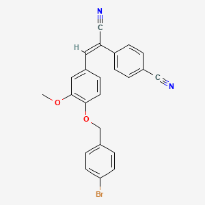 4-[(E)-2-{4-[(4-bromobenzyl)oxy]-3-methoxyphenyl}-1-cyanoethenyl]benzonitrile