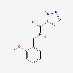 molecular formula C13H15N3O2 B5451240 N-[(2-METHOXYPHENYL)METHYL]-1-METHYL-1H-PYRAZOLE-5-CARBOXAMIDE 