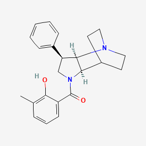 (2-hydroxy-3-methylphenyl)-[(2R,3R,6R)-3-phenyl-1,5-diazatricyclo[5.2.2.02,6]undecan-5-yl]methanone