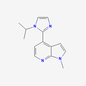 molecular formula C14H16N4 B5451283 4-(1-isopropyl-1H-imidazol-2-yl)-1-methyl-1H-pyrrolo[2,3-b]pyridine 