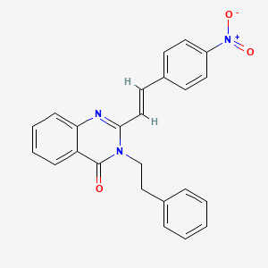 2-[2-(4-nitrophenyl)vinyl]-3-(2-phenylethyl)-4(3H)-quinazolinone