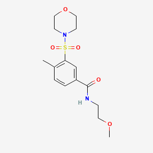 N-(2-methoxyethyl)-4-methyl-3-(morpholin-4-ylsulfonyl)benzamide