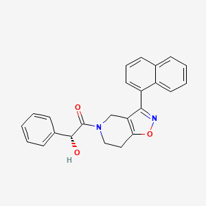 molecular formula C24H20N2O3 B5451312 (1R)-2-[3-(1-naphthyl)-6,7-dihydroisoxazolo[4,5-c]pyridin-5(4H)-yl]-2-oxo-1-phenylethanol 