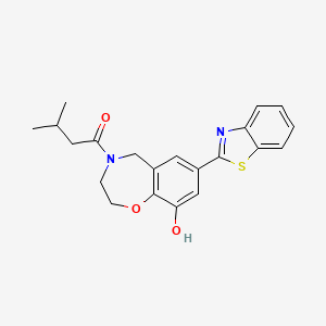 7-(1,3-benzothiazol-2-yl)-4-(3-methylbutanoyl)-2,3,4,5-tetrahydro-1,4-benzoxazepin-9-ol