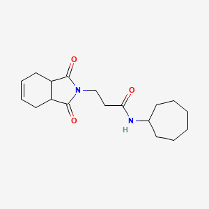 N-cycloheptyl-3-(1,3-dioxo-3a,4,7,7a-tetrahydroisoindol-2-yl)propanamide