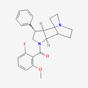 (2R*,3S*,6R*)-5-(2-fluoro-6-methoxybenzoyl)-3-phenyl-1,5-diazatricyclo[5.2.2.0~2,6~]undecane