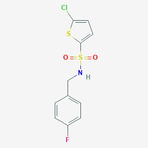 molecular formula C11H9ClFNO2S2 B545142 5-氯-N-(4-氟苄基)噻吩-2-磺酰胺 