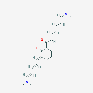 (6E)-2-[(2E,4E,6E)-7-(dimethylamino)hepta-2,4,6-trienoyl]-6-[(2E,4E)-5-(dimethylamino)penta-2,4-dienylidene]cyclohexan-1-one