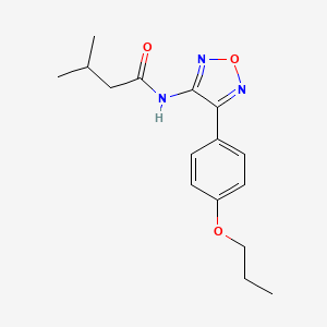 3-methyl-N-[4-(4-propoxyphenyl)-1,2,5-oxadiazol-3-yl]butanamide