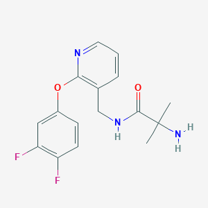 N~1~-{[2-(3,4-difluorophenoxy)pyridin-3-yl]methyl}-2-methylalaninamide