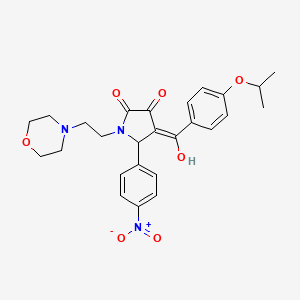 3-hydroxy-4-(4-isopropoxybenzoyl)-1-[2-(4-morpholinyl)ethyl]-5-(4-nitrophenyl)-1,5-dihydro-2H-pyrrol-2-one