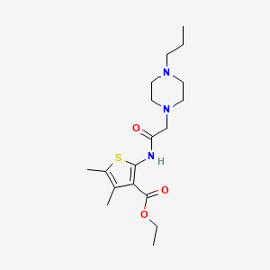 ethyl 4,5-dimethyl-2-{[(4-propyl-1-piperazinyl)acetyl]amino}-3-thiophenecarboxylate