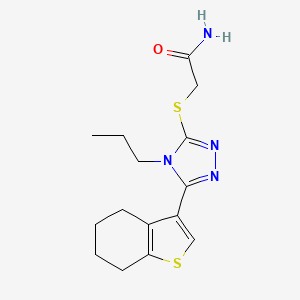 2-{[4-propyl-5-(4,5,6,7-tetrahydro-1-benzothiophen-3-yl)-4H-1,2,4-triazol-3-yl]sulfanyl}acetamide