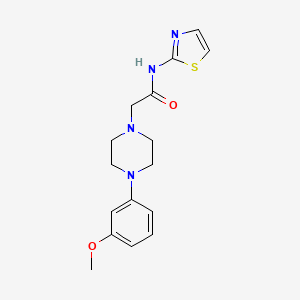 molecular formula C16H20N4O2S B5451516 2-[4-(3-methoxyphenyl)piperazin-1-yl]-N-(1,3-thiazol-2-yl)acetamide 