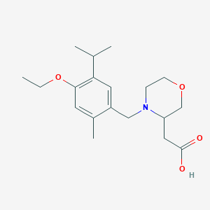 2-[4-[(4-Ethoxy-2-methyl-5-propan-2-ylphenyl)methyl]morpholin-3-yl]acetic acid