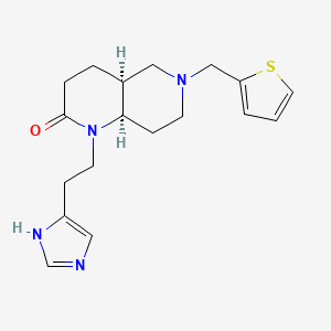 molecular formula C18H24N4OS B5451540 (4aS,8aR)-1-[2-(1H-imidazol-5-yl)ethyl]-6-(thiophen-2-ylmethyl)-4,4a,5,7,8,8a-hexahydro-3H-1,6-naphthyridin-2-one 