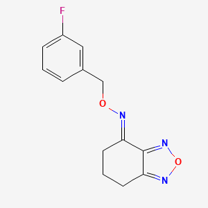 molecular formula C13H12FN3O2 B5451567 (4E)-N-[(3-fluorobenzyl)oxy]-6,7-dihydro-2,1,3-benzoxadiazol-4(5H)-imine 