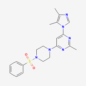 4-(4,5-dimethyl-1H-imidazol-1-yl)-2-methyl-6-[4-(phenylsulfonyl)-1-piperazinyl]pyrimidine