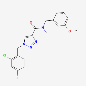 molecular formula C19H18ClFN4O2 B5451597 1-(2-chloro-4-fluorobenzyl)-N-(3-methoxybenzyl)-N-methyl-1H-1,2,3-triazole-4-carboxamide 