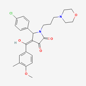 5-(4-chlorophenyl)-3-hydroxy-4-(4-methoxy-3-methylbenzoyl)-1-[3-(4-morpholinyl)propyl]-1,5-dihydro-2H-pyrrol-2-one