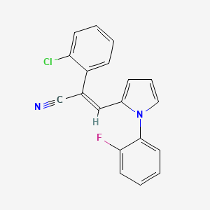 molecular formula C19H12ClFN2 B5451610 2-(2-chlorophenyl)-3-[1-(2-fluorophenyl)-1H-pyrrol-2-yl]acrylonitrile 