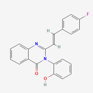 molecular formula C22H15FN2O2 B5451631 2-[(E)-2-(4-fluorophenyl)ethenyl]-3-(2-hydroxyphenyl)quinazolin-4-one 