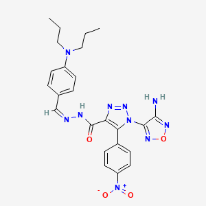 1-(4-Amino-1,2,5-oxadiazol-3-YL)-N'-[(Z)-[4-(dipropylamino)phenyl]methylidene]-5-(4-nitrophenyl)-1H-1,2,3-triazole-4-carbohydrazide