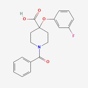 1-benzoyl-4-(3-fluorophenoxy)piperidine-4-carboxylic acid