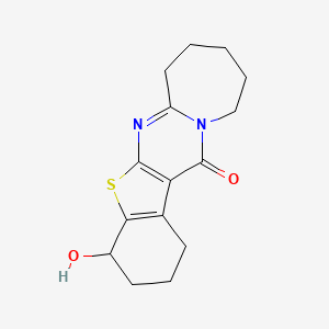 16-hydroxy-18-thia-2,9-diazatetracyclo[9.7.0.03,9.012,17]octadeca-1(11),2,12(17)-trien-10-one