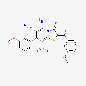 methyl 5-amino-6-cyano-2-(3-methoxybenzylidene)-7-(3-methoxyphenyl)-3-oxo-2,3-dihydro-7H-[1,3]thiazolo[3,2-a]pyridine-8-carboxylate