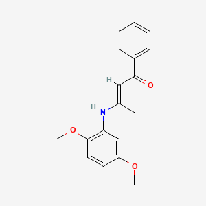 molecular formula C18H19NO3 B5451731 3-[(2,5-dimethoxyphenyl)amino]-1-phenyl-2-buten-1-one 