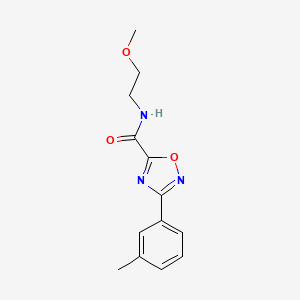 molecular formula C13H15N3O3 B5451735 N-(2-methoxyethyl)-3-(3-methylphenyl)-1,2,4-oxadiazole-5-carboxamide 