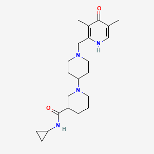 N-cyclopropyl-1'-[(3,5-dimethyl-4-oxo-1,4-dihydropyridin-2-yl)methyl]-1,4'-bipiperidine-3-carboxamide