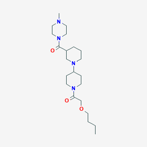 molecular formula C22H40N4O3 B5451751 1'-(butoxyacetyl)-3-[(4-methylpiperazin-1-yl)carbonyl]-1,4'-bipiperidine 