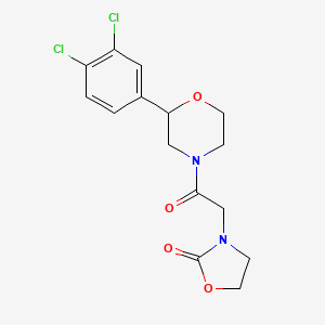 3-{2-[2-(3,4-dichlorophenyl)morpholin-4-yl]-2-oxoethyl}-1,3-oxazolidin-2-one