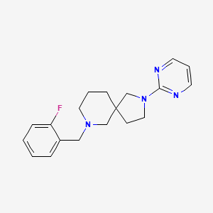 molecular formula C19H23FN4 B5451773 7-(2-fluorobenzyl)-2-(2-pyrimidinyl)-2,7-diazaspiro[4.5]decane 