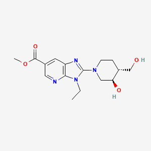 methyl 3-ethyl-2-[(3R,4R)-3-hydroxy-4-(hydroxymethyl)piperidin-1-yl]imidazo[4,5-b]pyridine-6-carboxylate