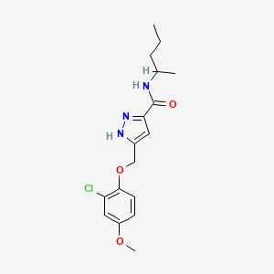 5-[(2-chloro-4-methoxyphenoxy)methyl]-N-(1-methylbutyl)-1H-pyrazole-3-carboxamide